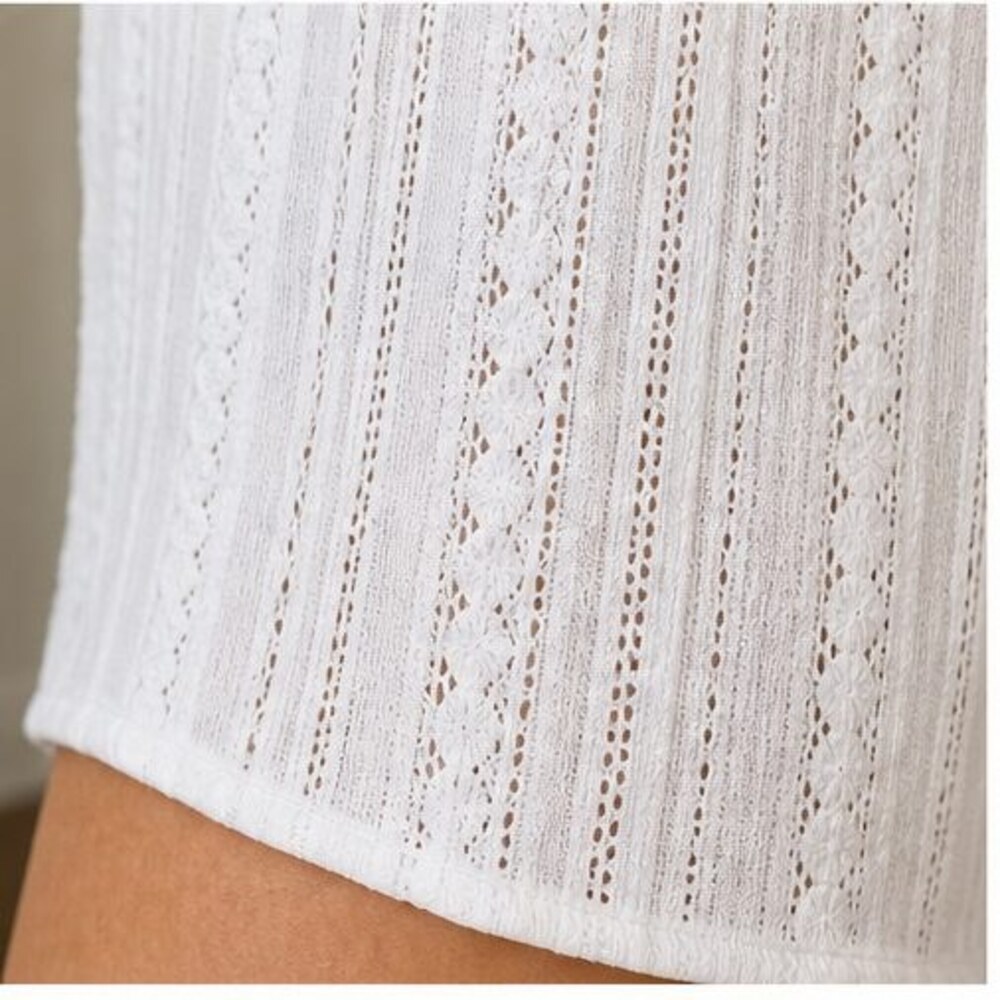 White Ruffle Blouse - Picture 6 of 6
